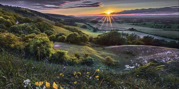 South Downs at sunset
