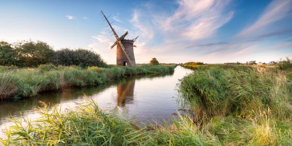 Windmill in countryside