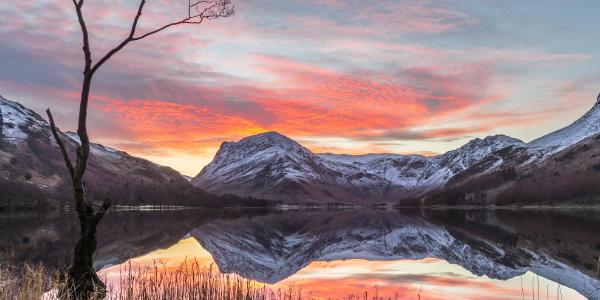 View of Buttermere, Lake District, at sunrise