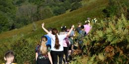 School children on a residential in the Lake District