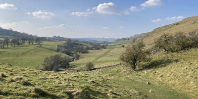 Dove Valley view from Pilsbury Castle