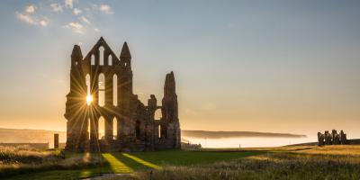 Whitby Abbey at sunset
