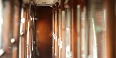 Vintage corridor train carriage