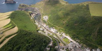YHA Boscastle exterior overhead