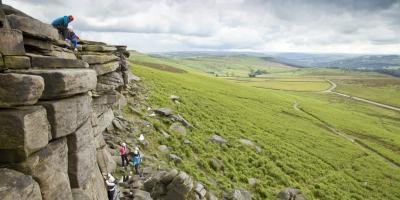 Cliffs and Peak District Landscape