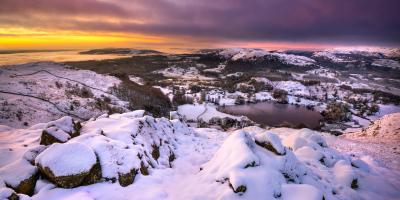 Lake District fells covered in snow Lake District fells covered in snow