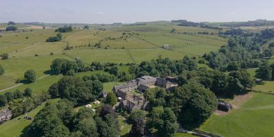 Drone view of YHA Hartington Hall