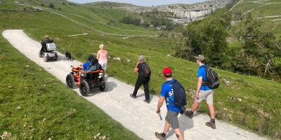 Group on an accessible walk in Malham