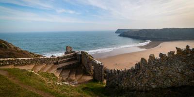 Barafundle Bay Pembrokeshire Entrance path to Barafundle Bay on the Pembrokeshire coast