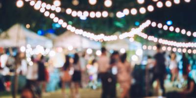 Festival with blurred background