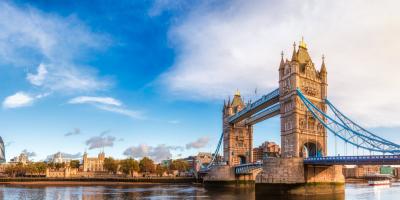 View of London bridge on a sunny day