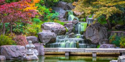 Waterfall in Holland Park, London