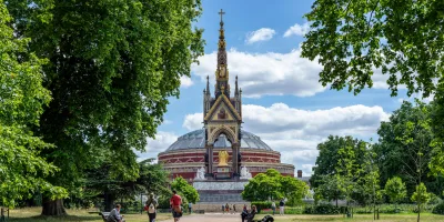 View of Albert Memorial in Kensington Gardens, London