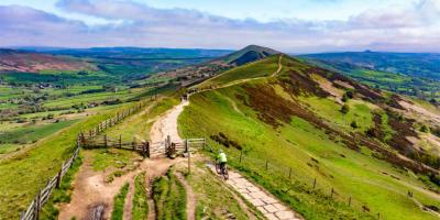 View of Mam Tor on a sunny day