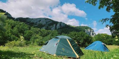 Two tents in the countryside Two tents in the countryside