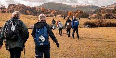 Groups save 20% during our walking festival Group walking near YHA Hartington Hall