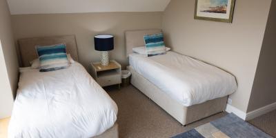 Bedroom with two single beds