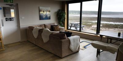 Lounge area at YHA Port Eynon