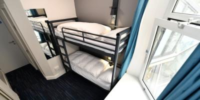 Bedroom with a set of bunk beds