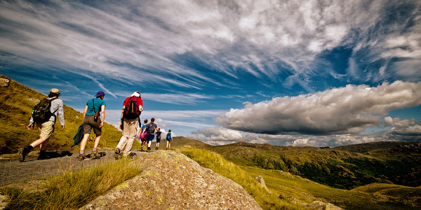 Walkers near Snowdon