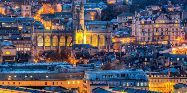 City of bath at night