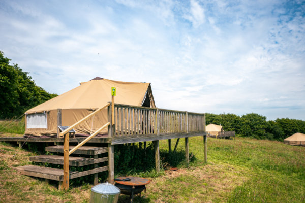 View of a premium bell tent