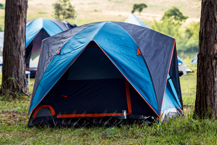 Blue tent