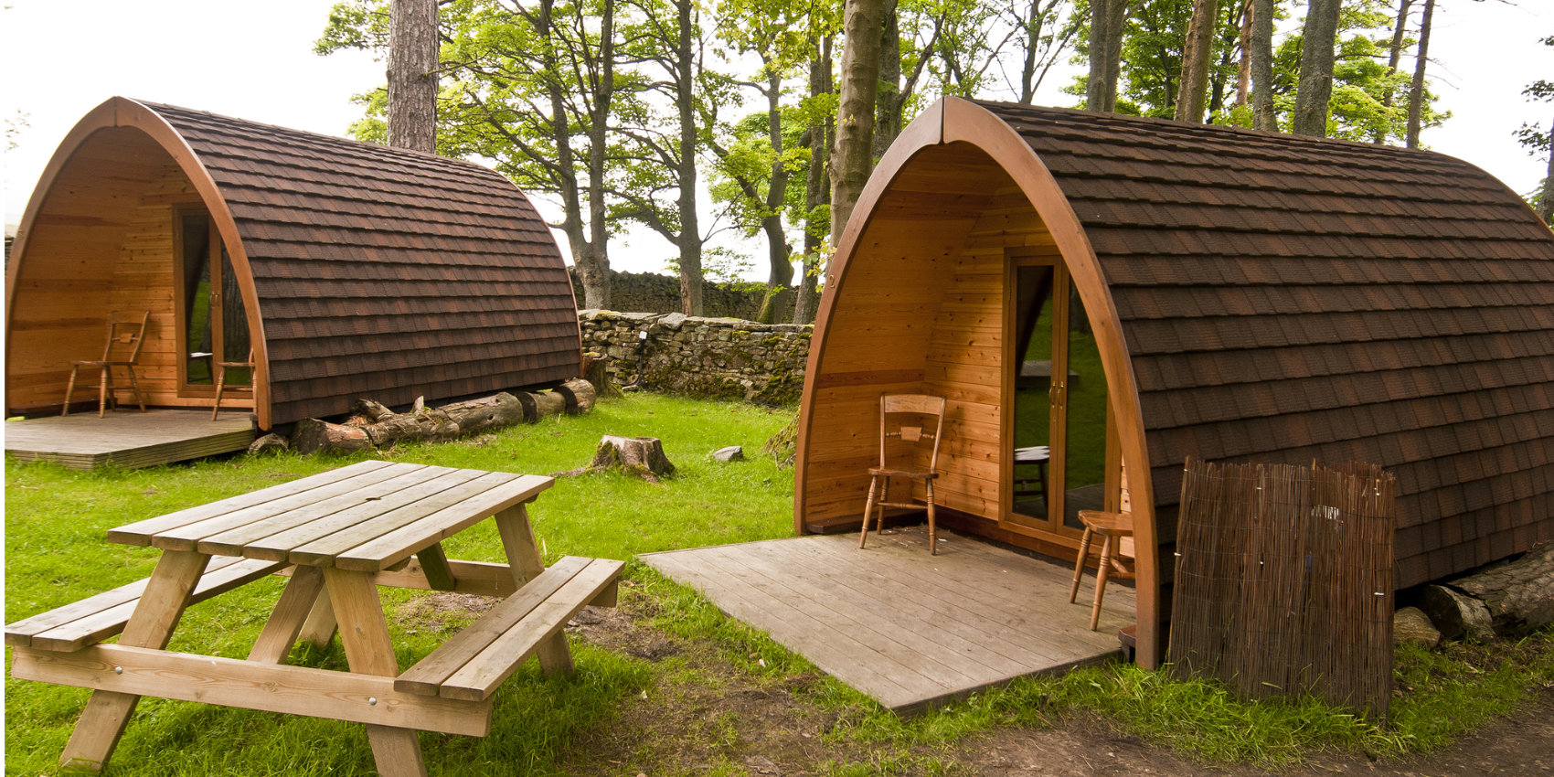 Camping pods at YHA