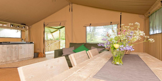 Interior of a Safari tent