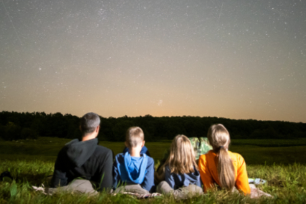 Family under the stars