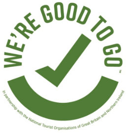 We're good to go badge in English