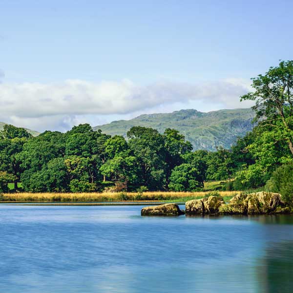 View of Ambleside from Lake Windermere