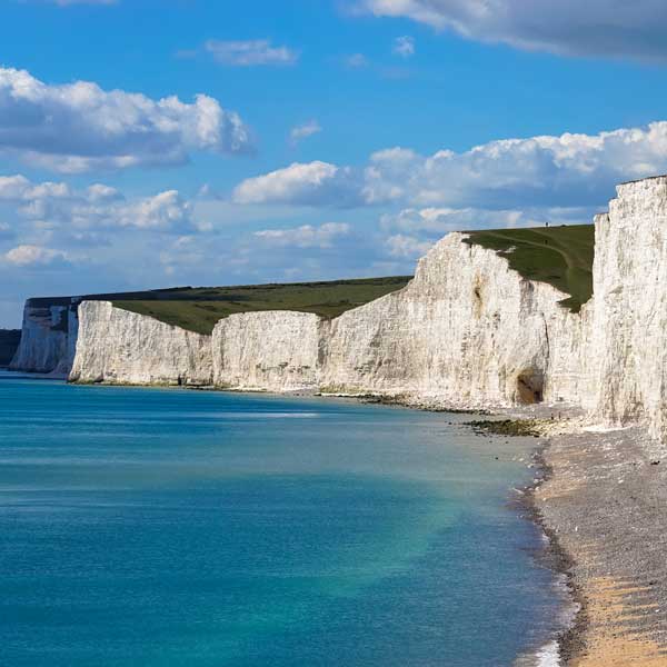 View of the Beachy Head chalk cliffs, Eastbourne