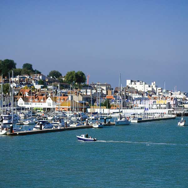 View across the River Madina towards Cowes, Isle of Wight