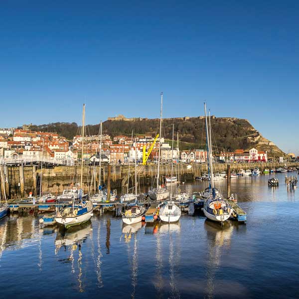 View of Scarborough Castle across the South Bay