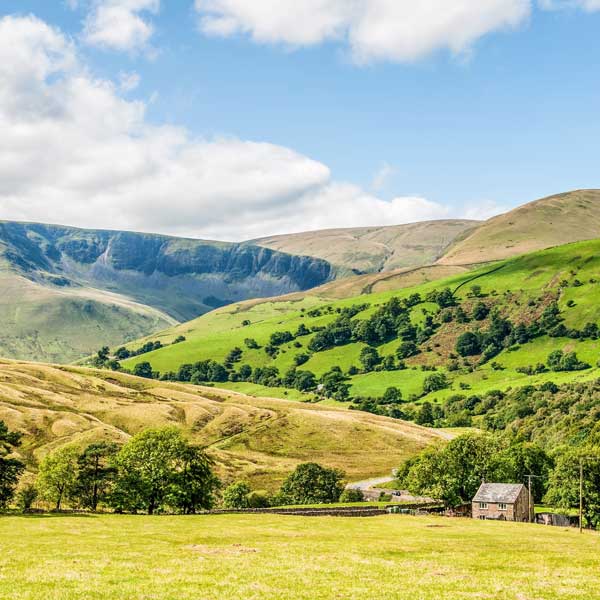 View of the scenery of the Yorkshire Dales