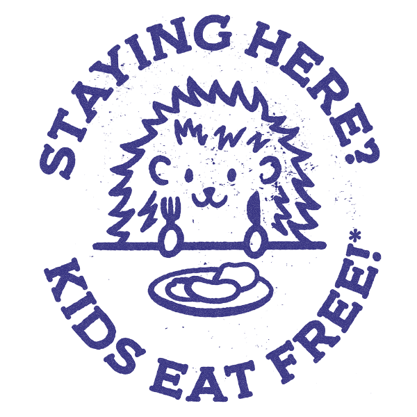 Kids eat free stamp