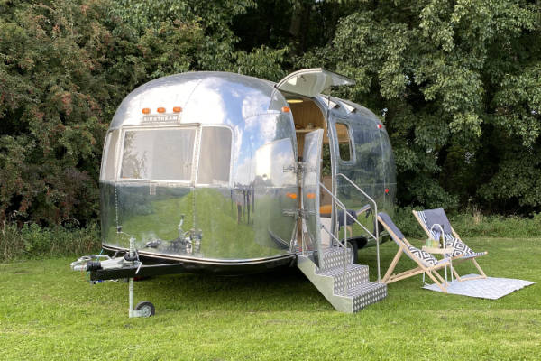 Exterior image of a YHA Airstream
