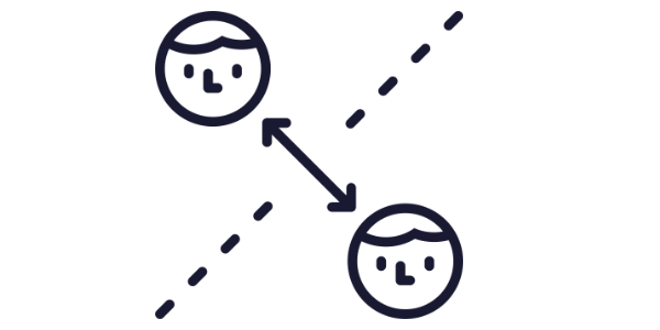 Social distancing illustration